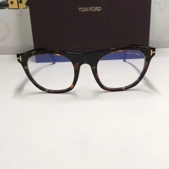 Tom Ford TF5895-B 052 Dark Havana Square Eyeglasses NEW